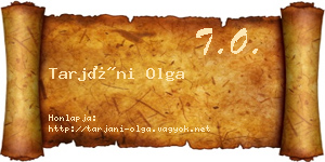 Tarjáni Olga névjegykártya