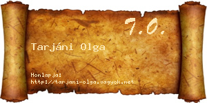 Tarjáni Olga névjegykártya